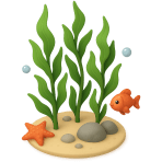 ¿Qué ecosistema marino tiene algas gigantes?